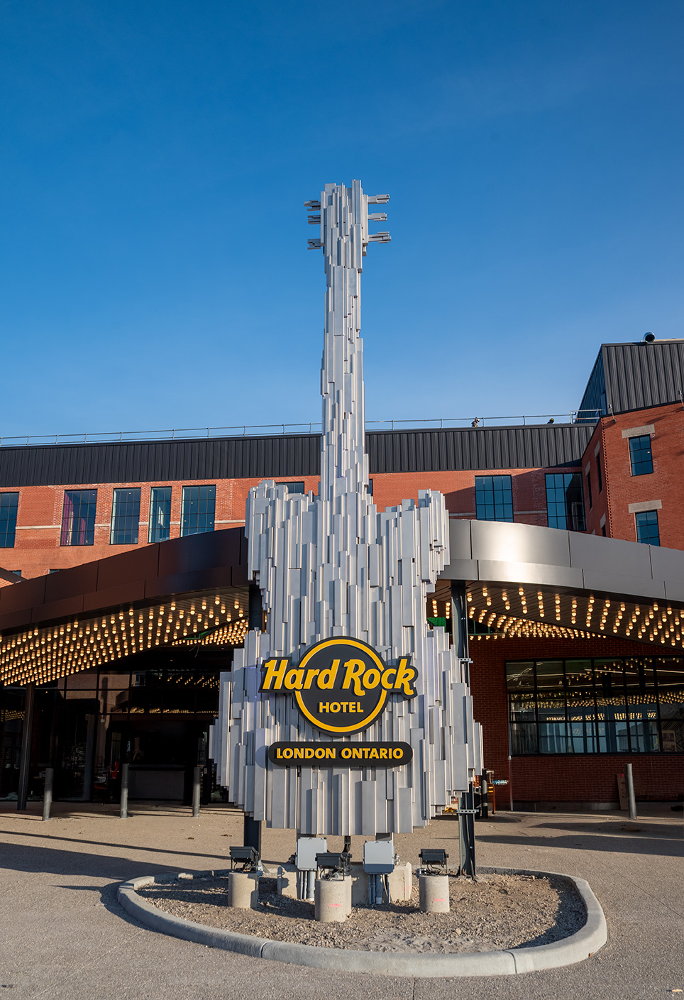 Exterior shot of Hard Rock Hotel in London, ON
