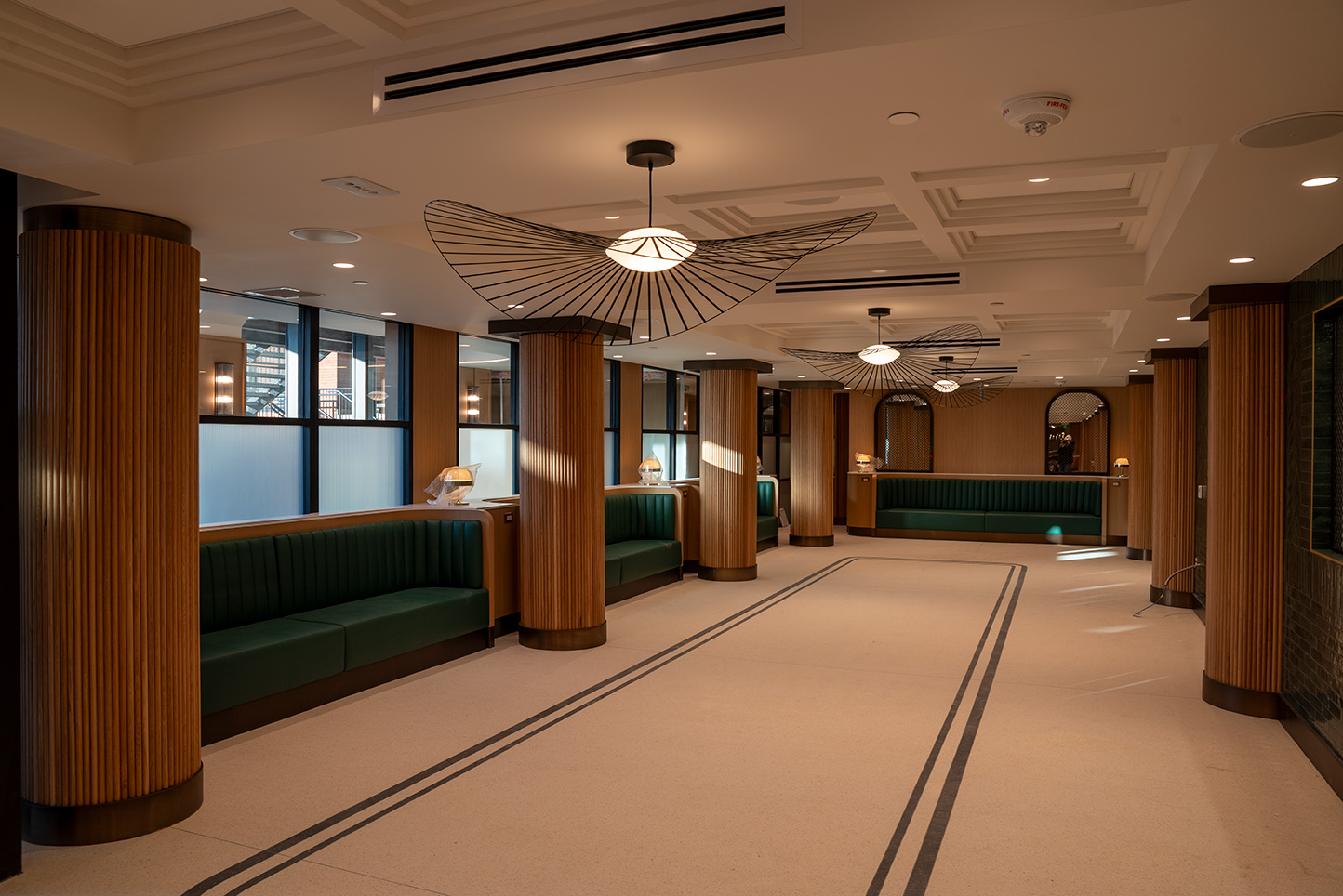 Lobby glass partitions